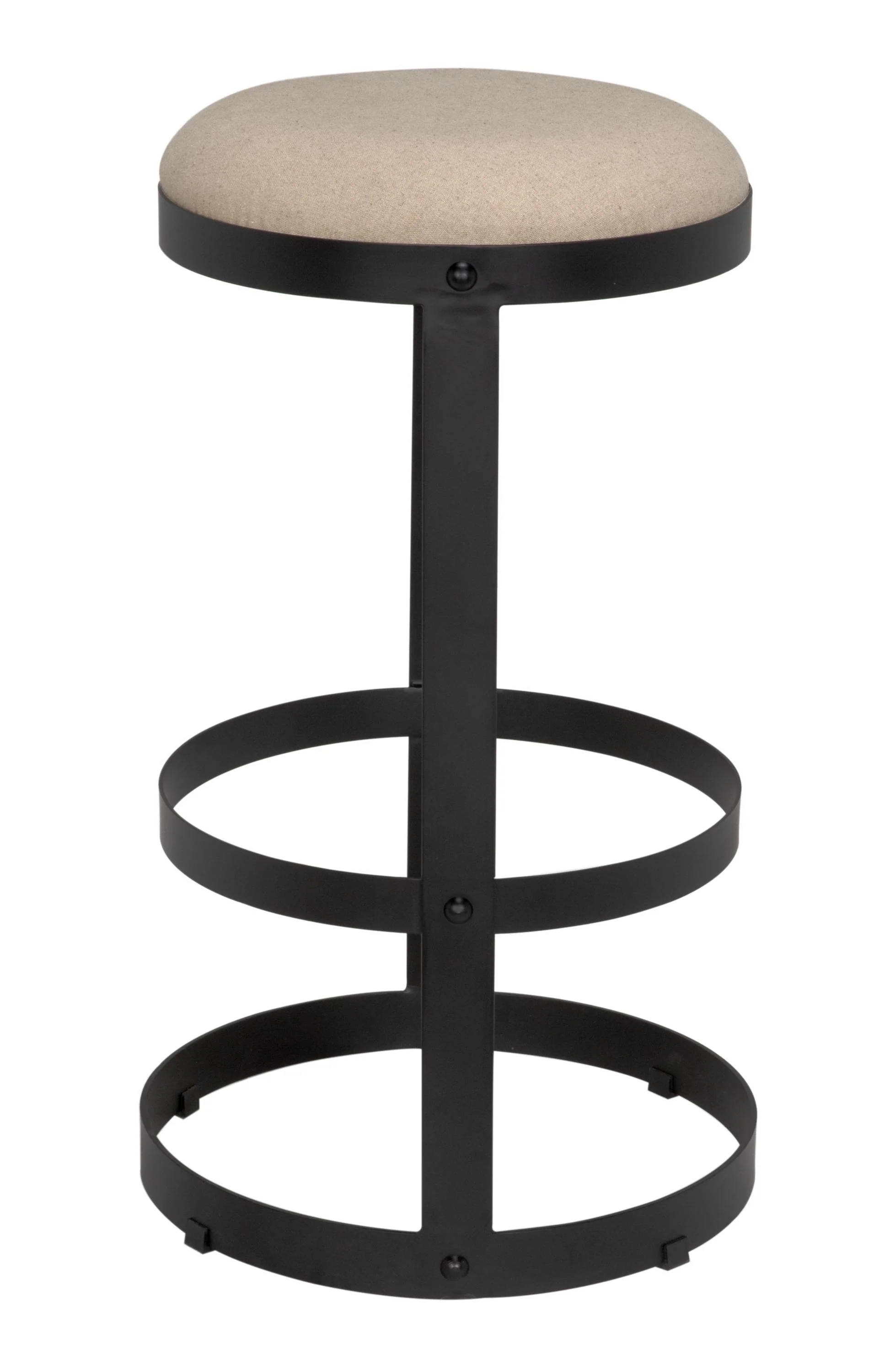 Noir Dior Bar Stool Black Iron - Image 2