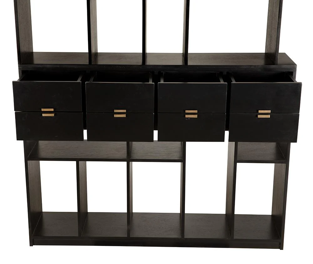 Noir Grobius Bookcase Hand Rubbed Black - Image 4