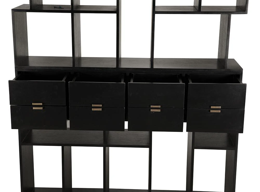 Noir Grobius Bookcase Hand Rubbed Black - Image 5