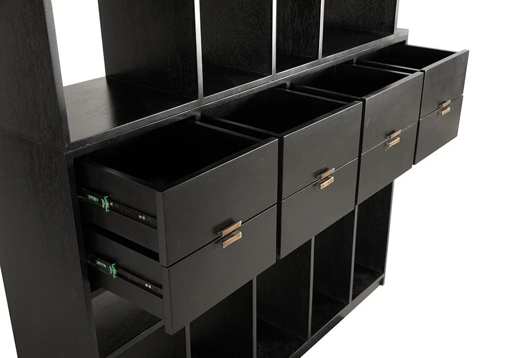 Noir Grobius Bookcase Hand Rubbed Black - Image 6