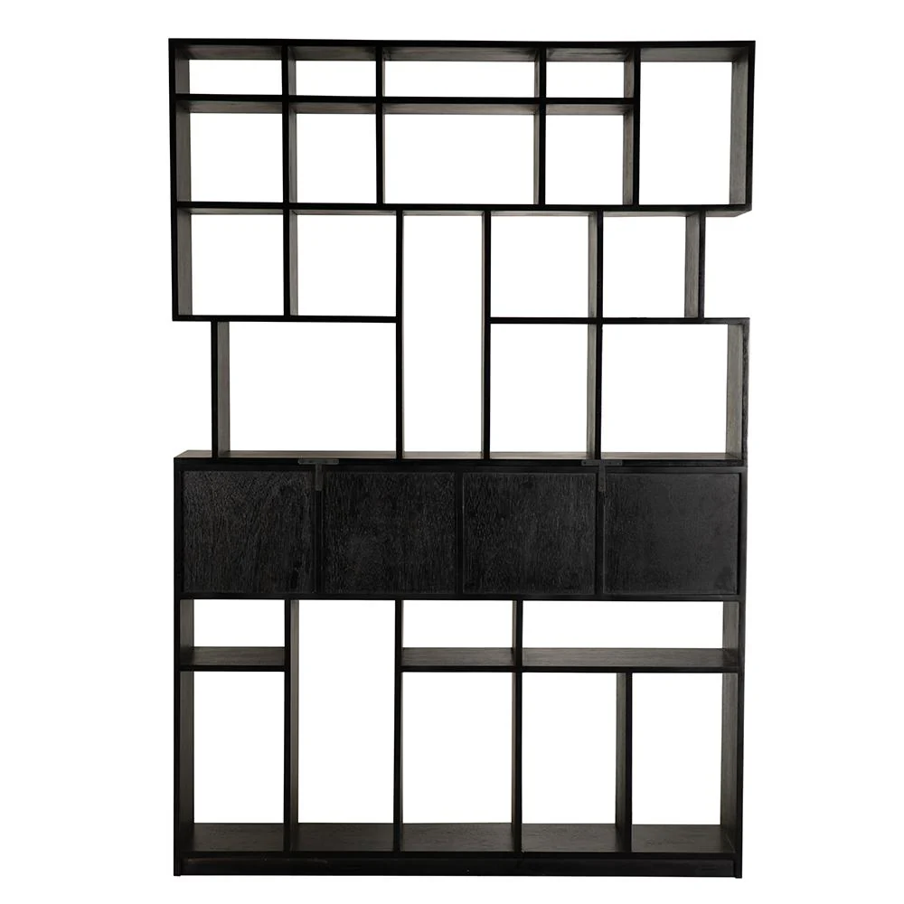 Noir Grobius Bookcase Hand Rubbed Black - Image 7