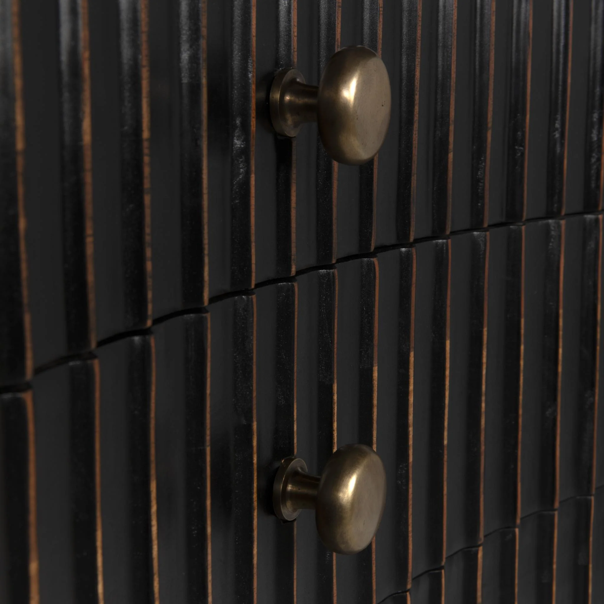 Noir Irene Dresser Hand Rubbed Black With Light Brown Trim - Image 6