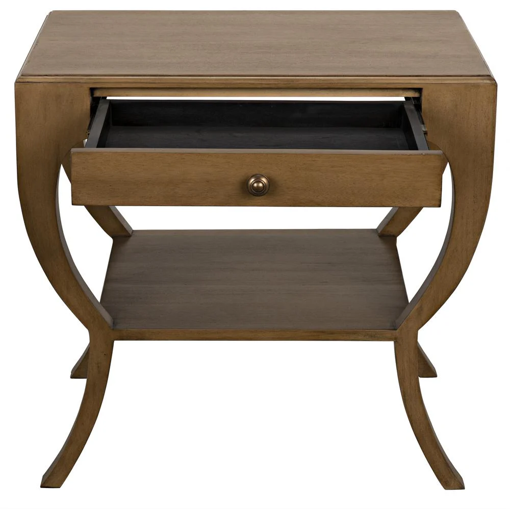 Noir Maude Side Table Saddle Brown - Image 5