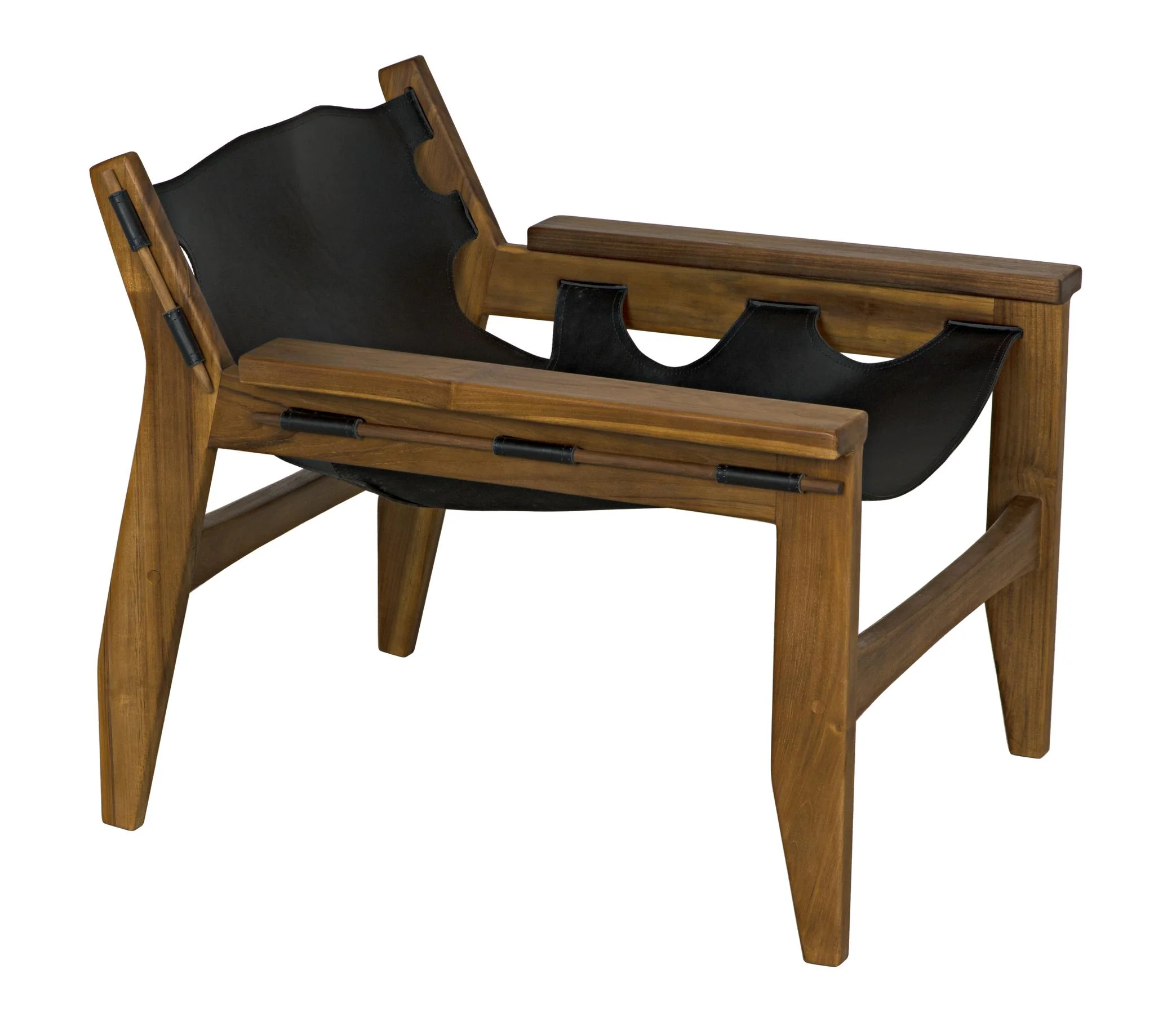 Noir Nomo Chair Teak With Leather - Image 6