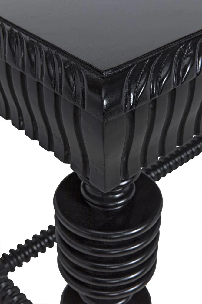 Noir Portuguese Desk Hand Rubbed Black - Image 10