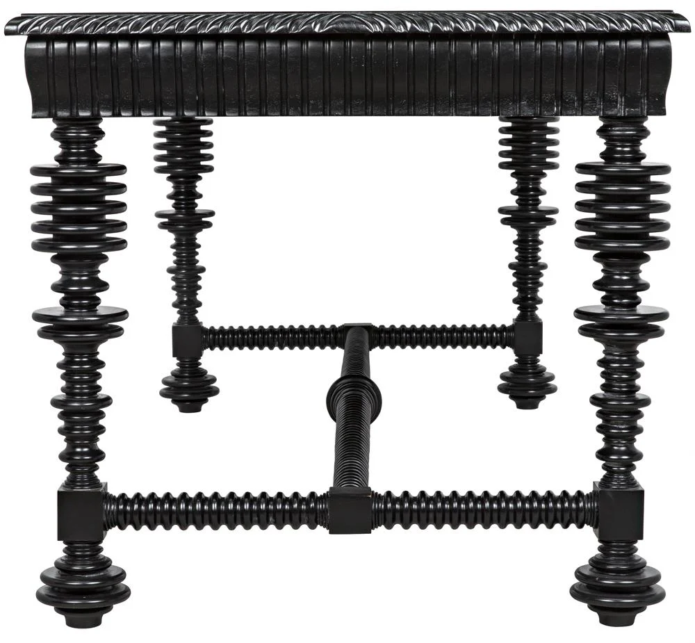 Noir Portuguese Desk Hand Rubbed Black - Image 6