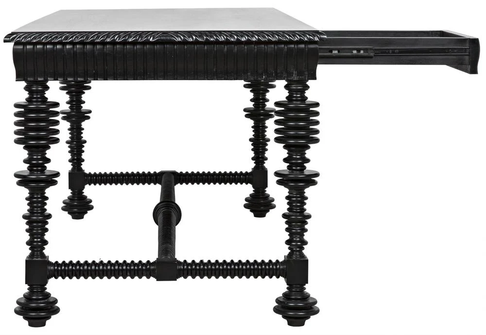 Noir Portuguese Desk Hand Rubbed Black - Image 7