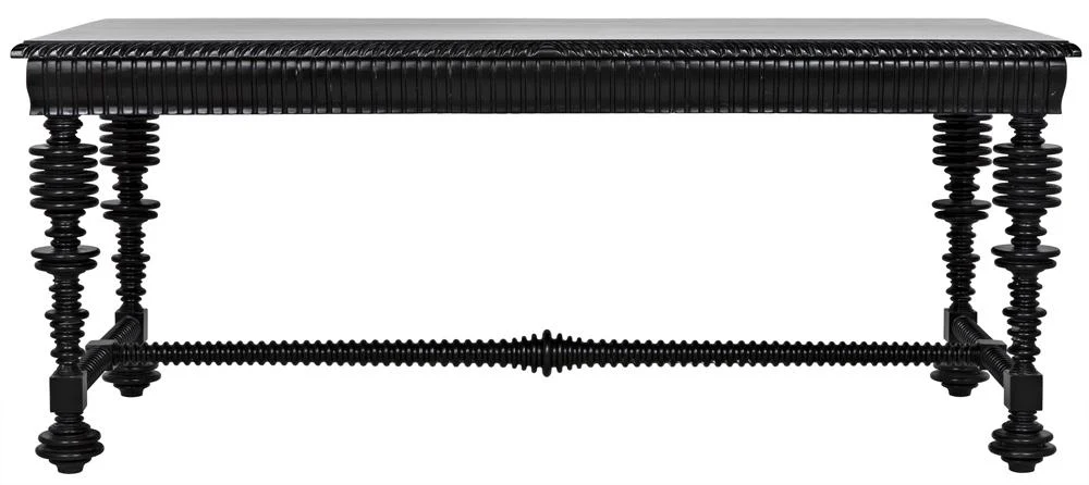 Noir Portuguese Desk Hand Rubbed Black - Image 8