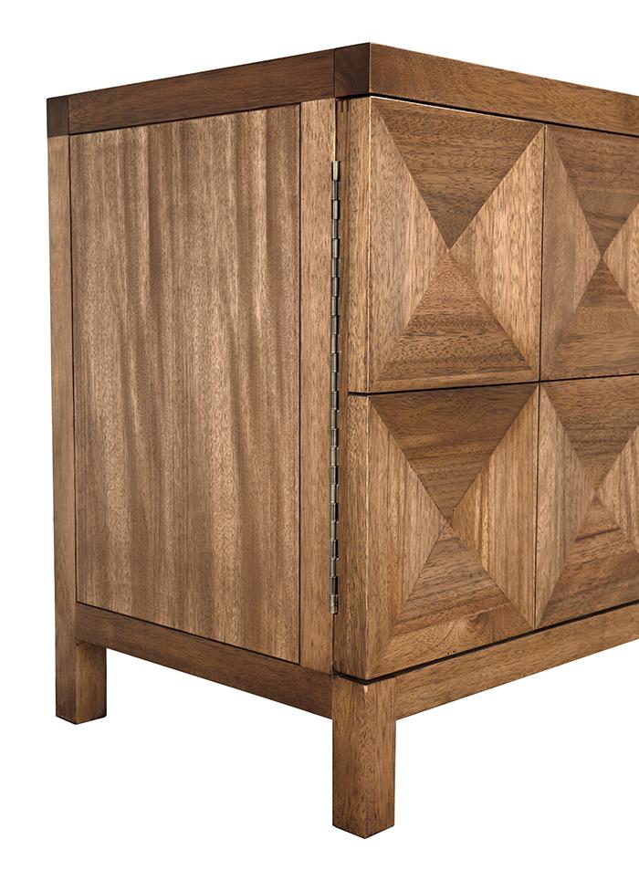 Noir Quadrant 4 Door Sideboard Dark Walnut - Image 7