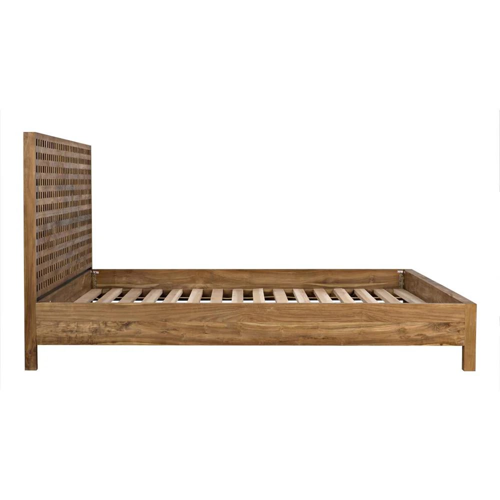 Noir Quinnton Bed Eastern King Teak - Image 4