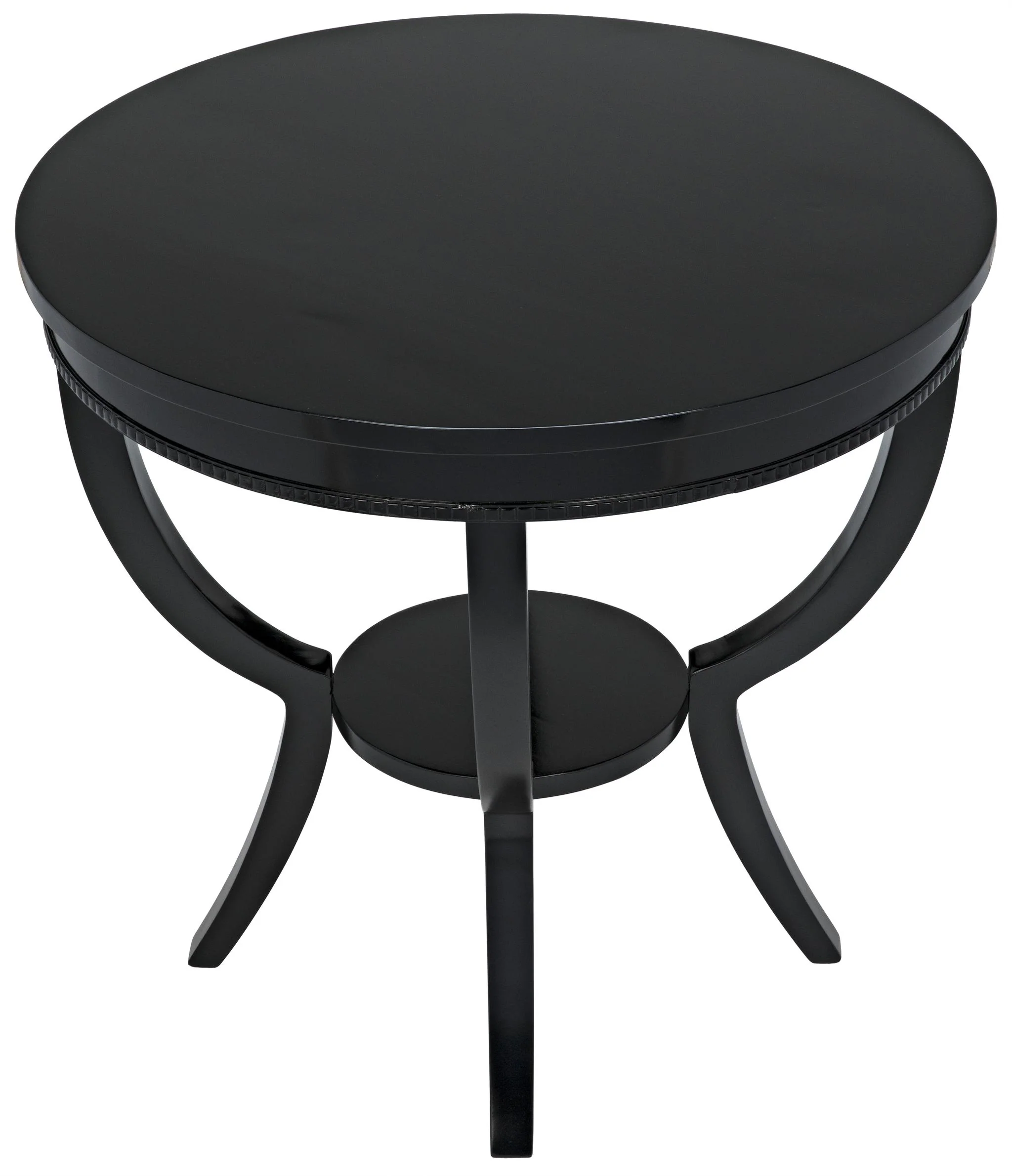 Noir Scheffield Round End Table Black - Image 3