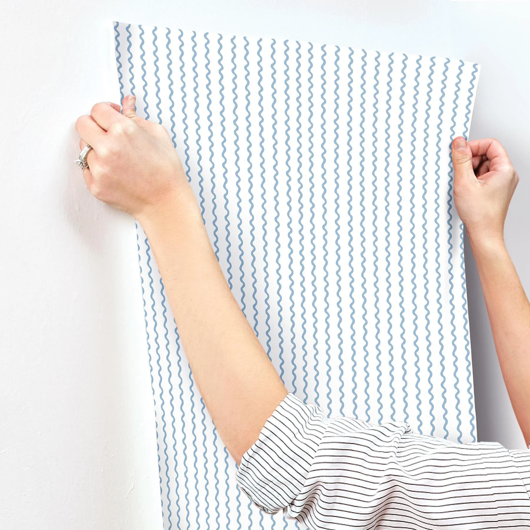 Rifle Paper Co. Rickrack Blue Wallpaper - Image 3