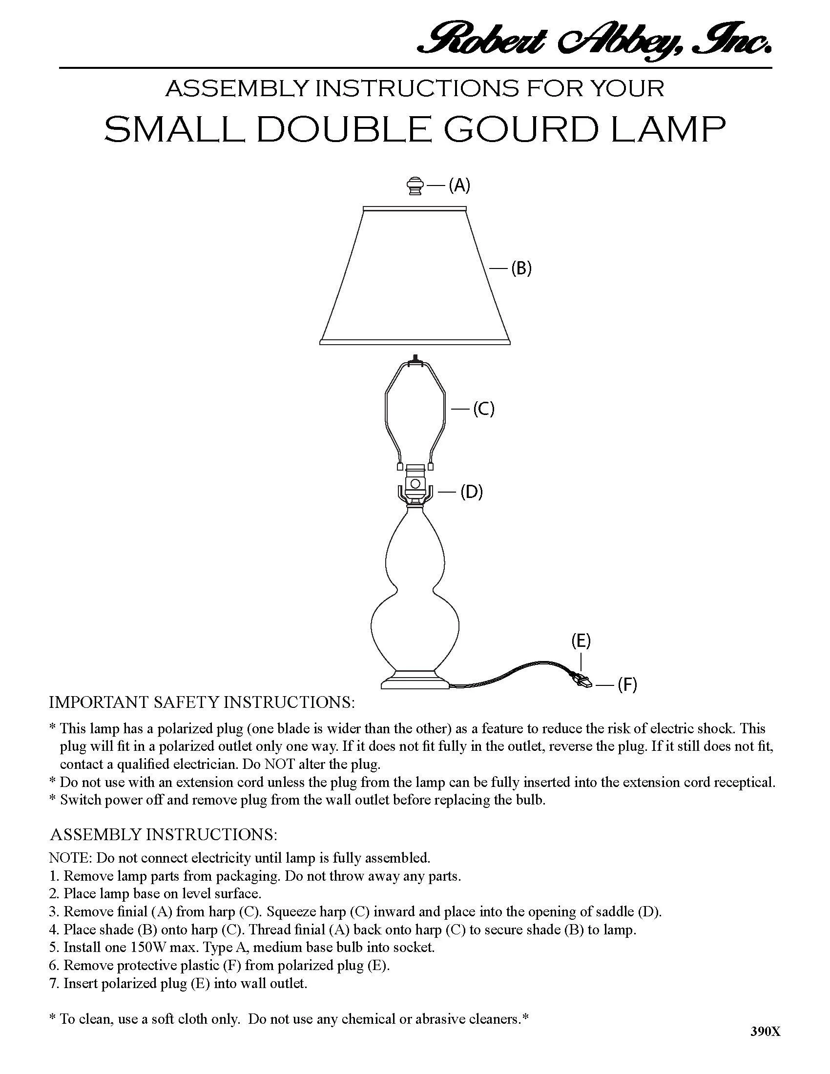 Robert Abbey (1771P) 6" X 22.75"-0" Small Double Gourd Accent Lamp - Image 3