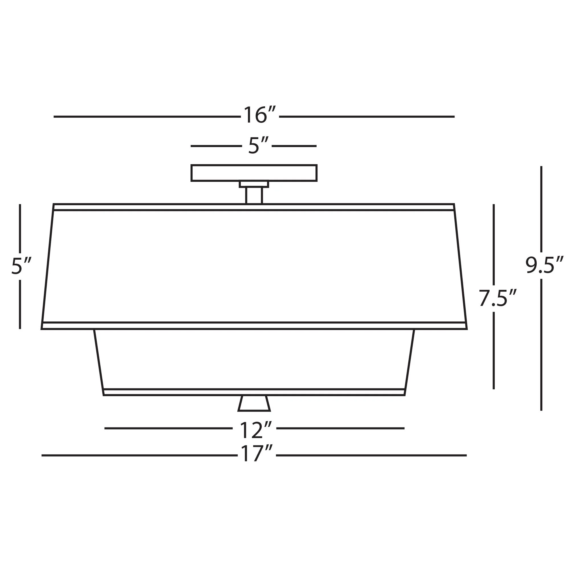 Robert Abbey (Aw143) 17" X 9.5"-0" Decker Flushmount - Image 2