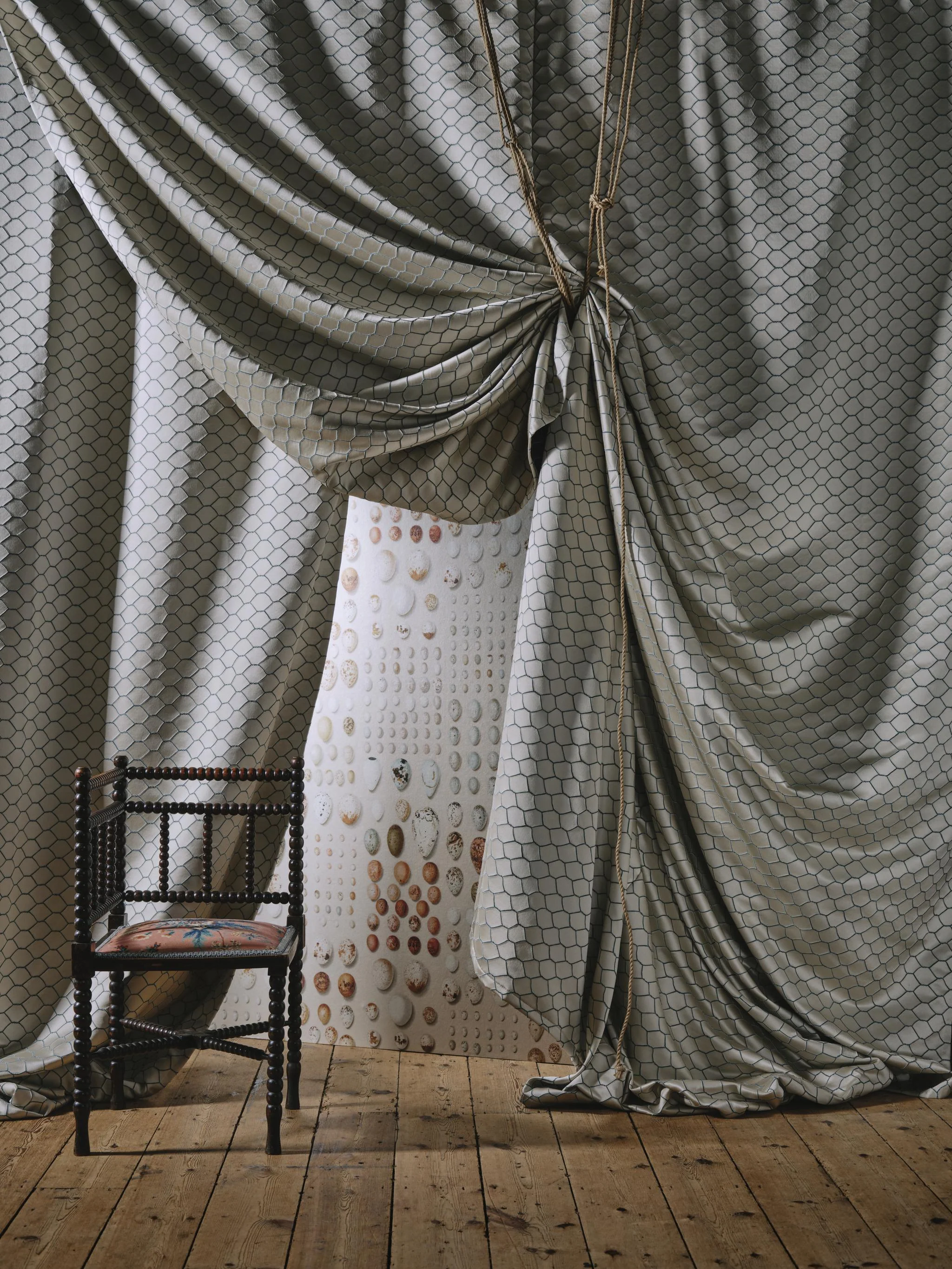 Sanderson Bantam Net Woad Fabric - Image 2