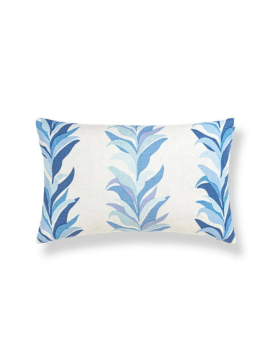 Scalamandre Chira Island 14 X 22 - Blue Marine Decorative Pillow - Image 4