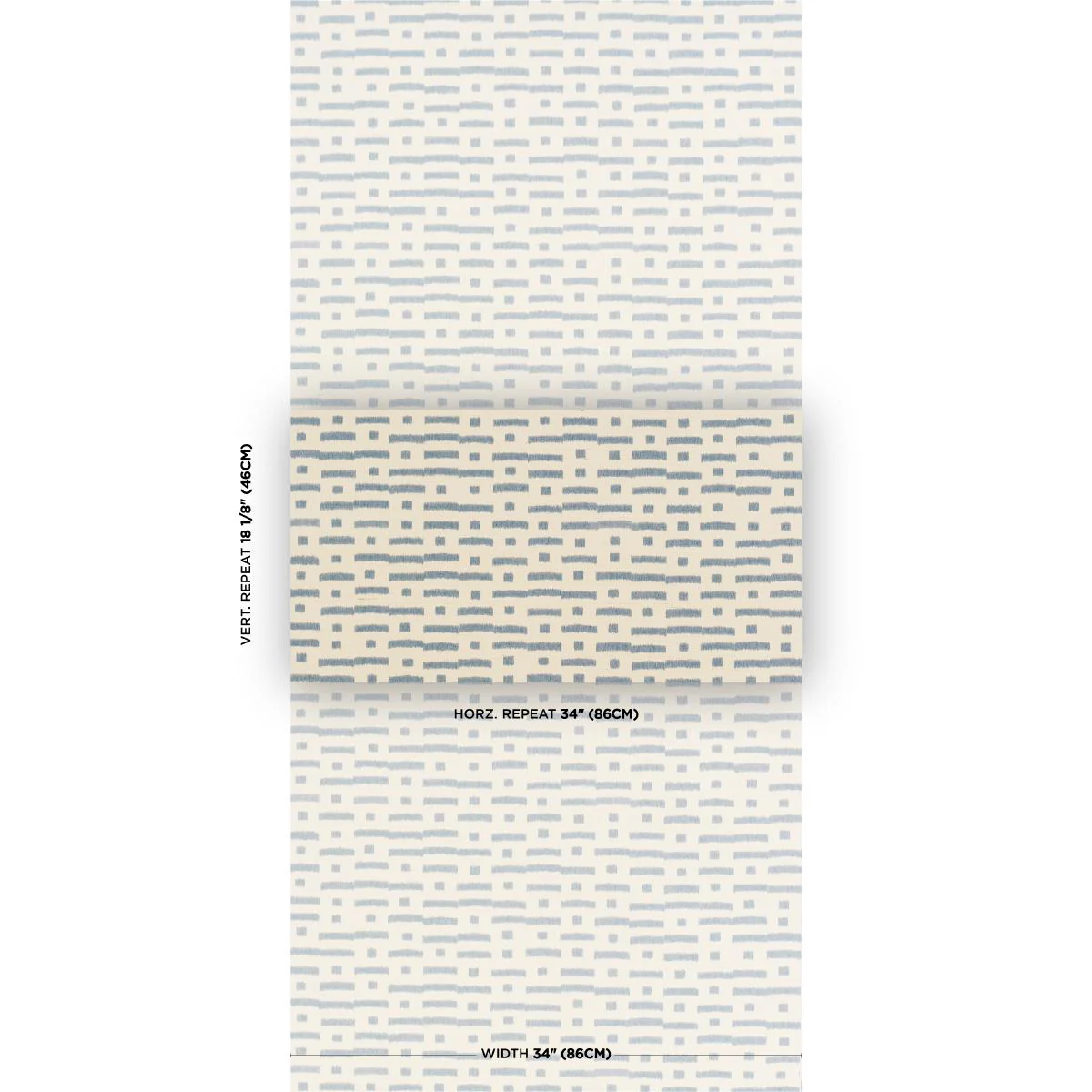 Schumacher Abstract Ikat Sisal Cadet Wallpaper - Image 2