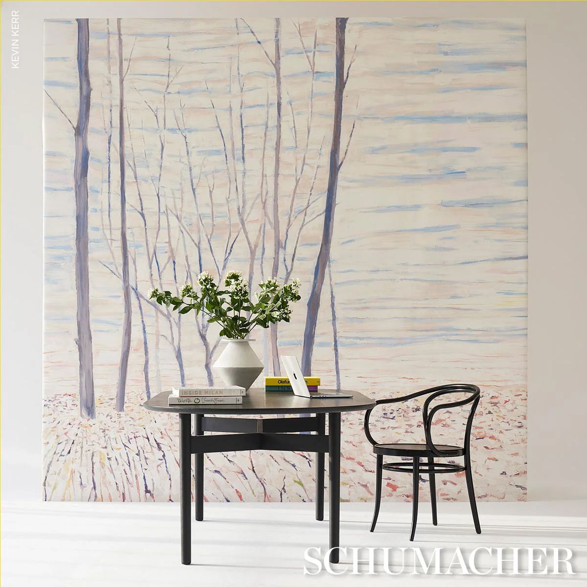 Schumacher Acanthus Forest Panel Set Cool Multi Wallpaper - Image 5