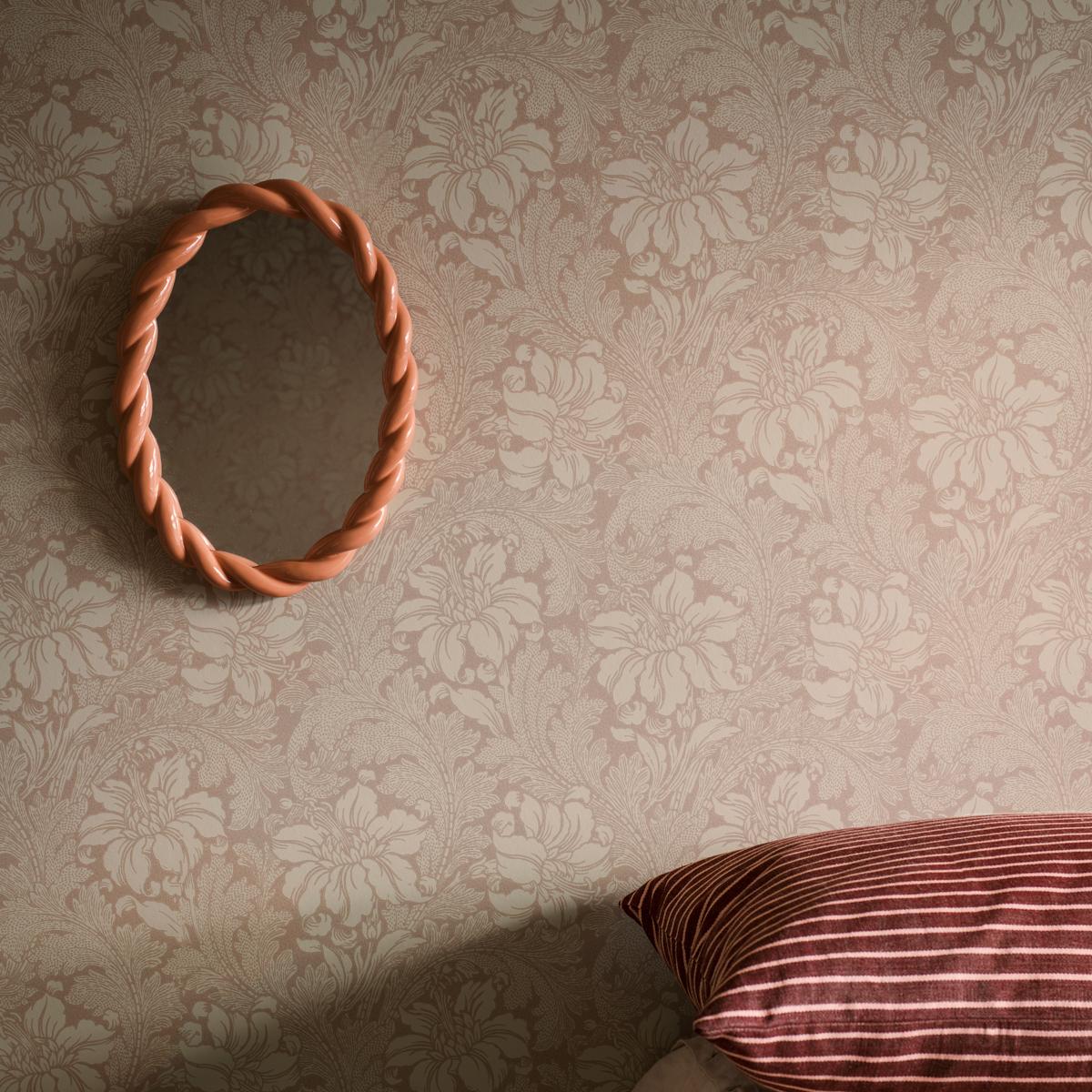 Schumacher Acanthus Garden Blush Wallpaper - Image 5