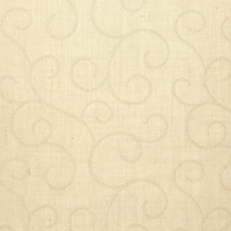 Schumacher Adhafera Scroll Oatmeal Wallpaper - Image 2