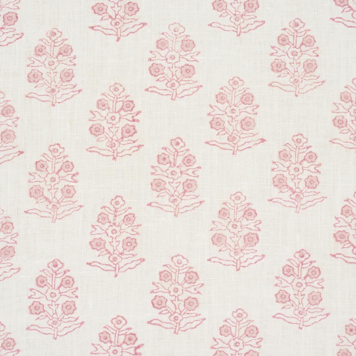 Schumacher Aditi Hand Blocked Print Blush Fabric - Image 3