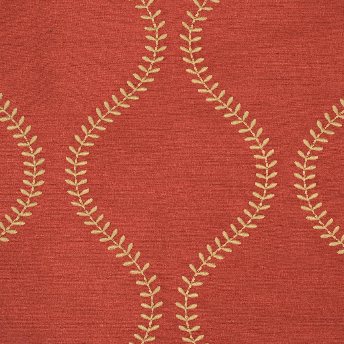 Schumacher Agadir Embroidery Spice Fabric - Image 3