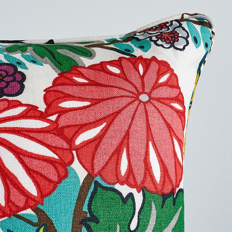 Schumacher Alabaster 22" X 22" Chiang Mai Dragon Pillow - Image 4