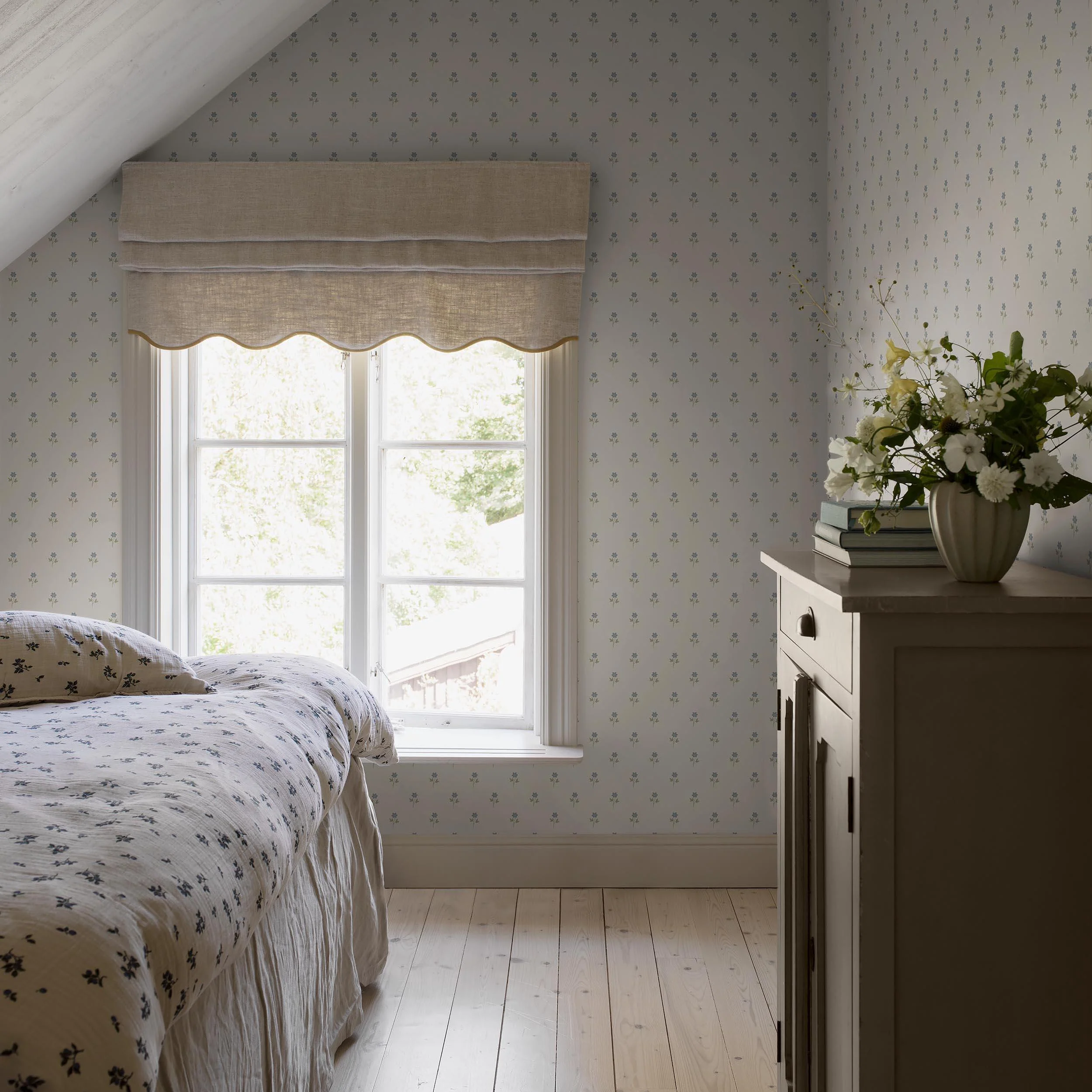 Schumacher Anemone By Boråstapeter Blue Wallpaper - Image 5