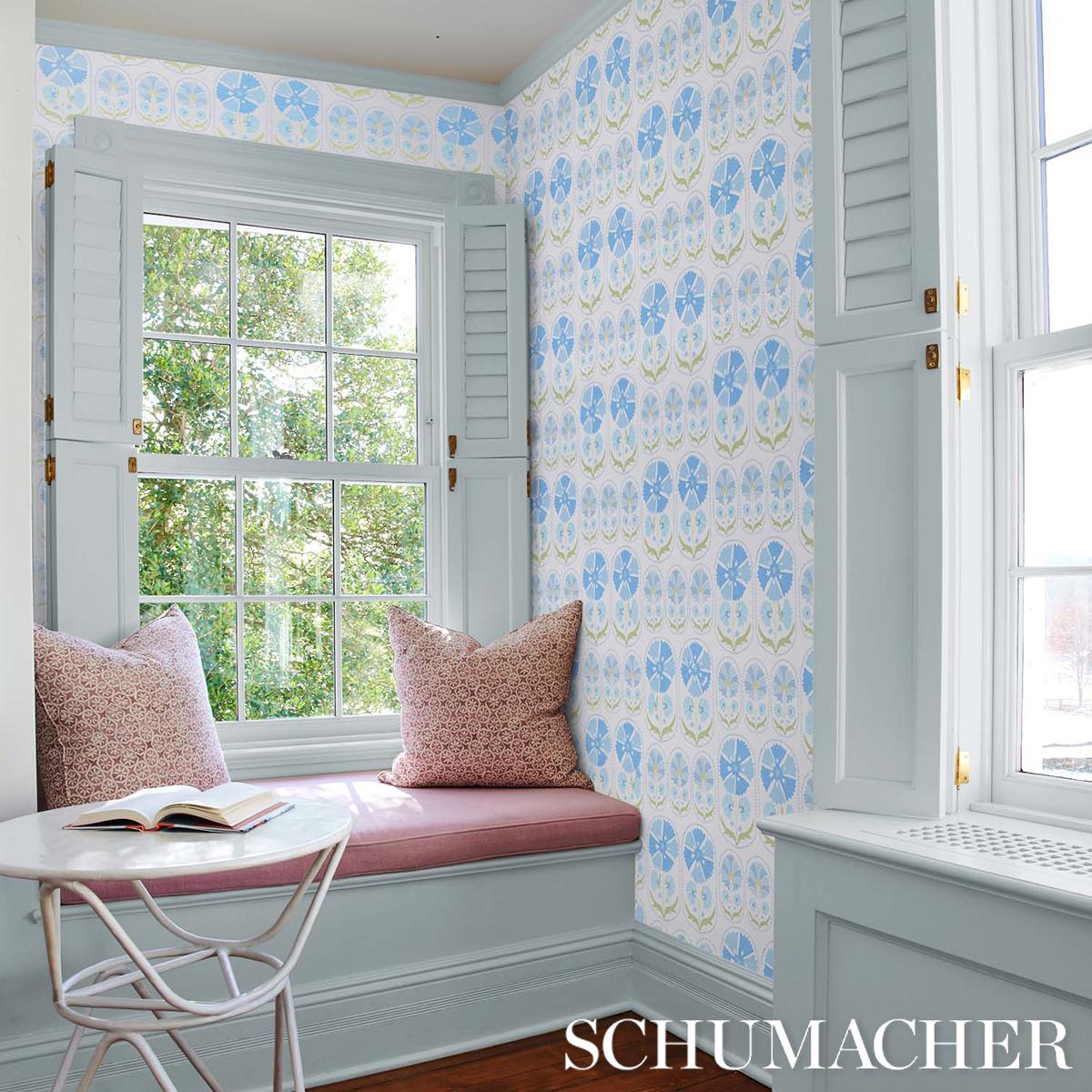 Schumacher Anjuna Floral Sky Wallpaper - Image 5