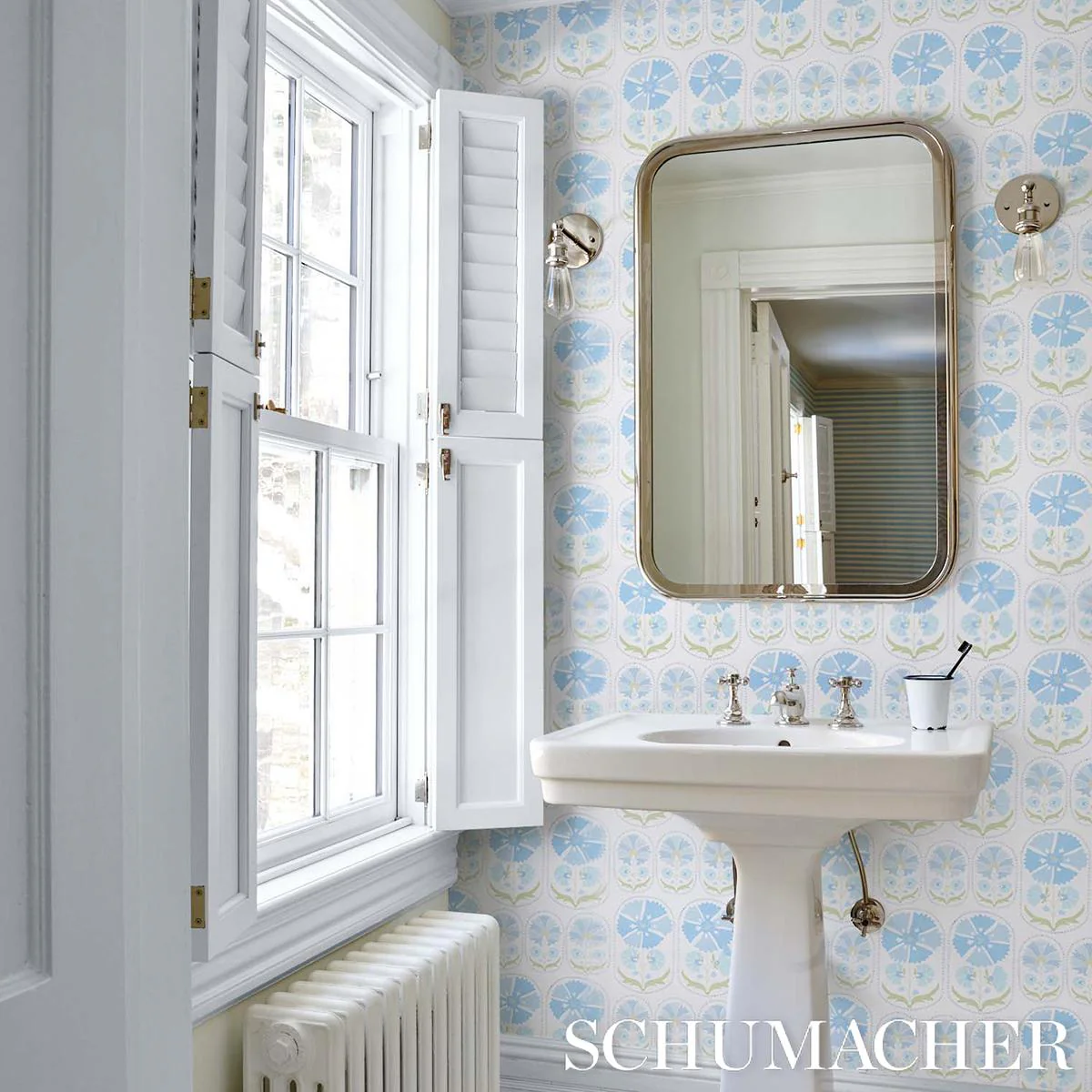 Schumacher Anjuna Floral Sky Wallpaper - Image 7