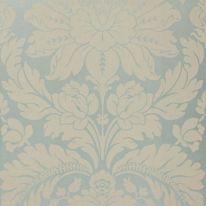 Schumacher Anvers Damask Azure Fabric - Image 2