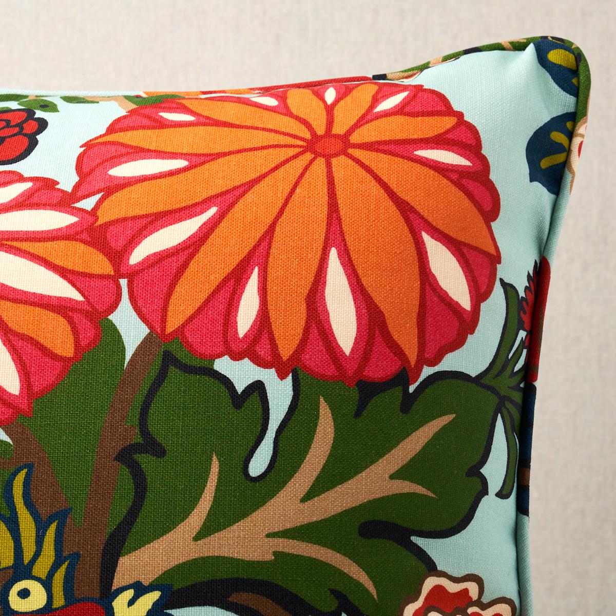 Schumacher Aquamarine 18" X 18" Chiang Mai Dragon I/O Pillow - Image 4