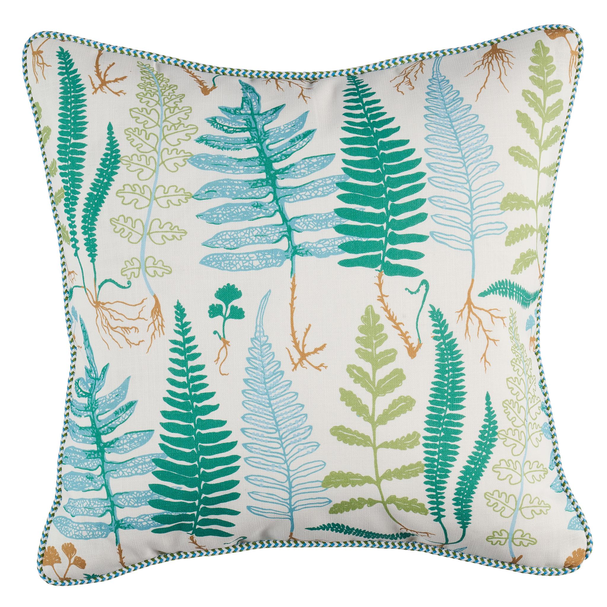 Schumacher Aquamarine 18" X 18" Halcott I/O Pillow - Image 2