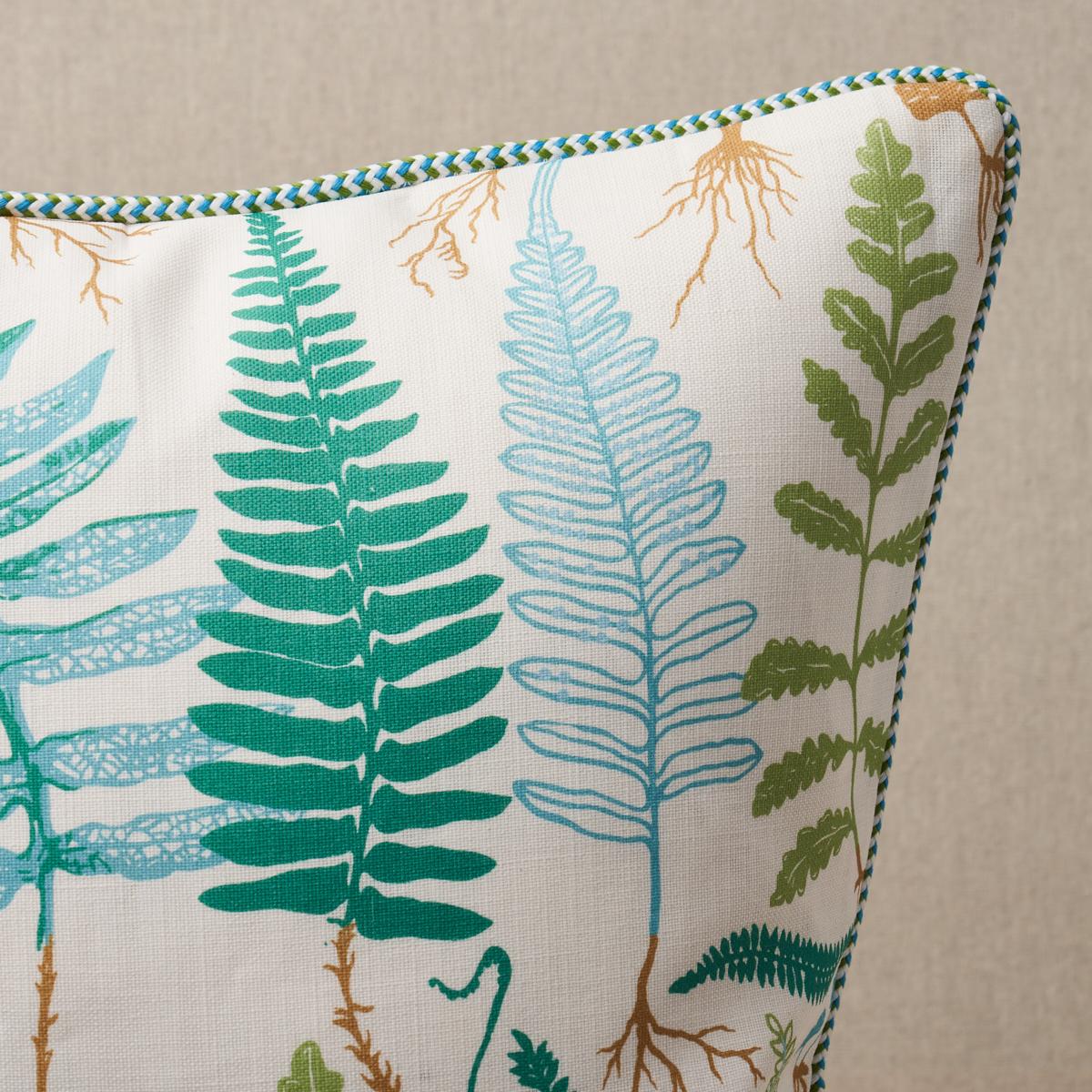 Schumacher Aquamarine 18" X 18" Halcott I/O Pillow - Image 3