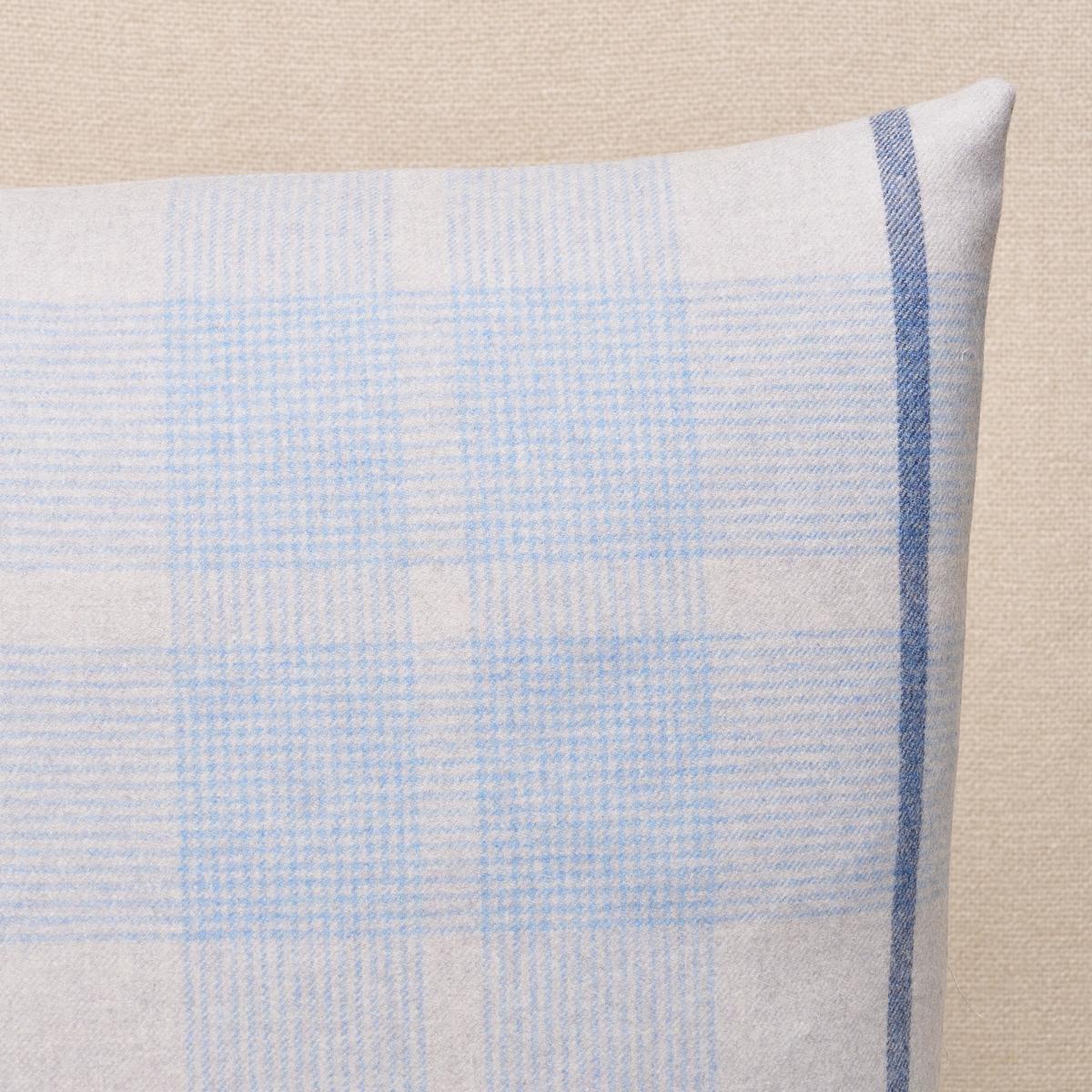 Schumacher Arctic 18" X 18" Montana Wool Plaid Pillow - Image 2
