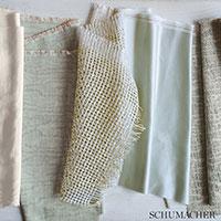 Schumacher Aria Moiré Aqua Fabric - Image 3
