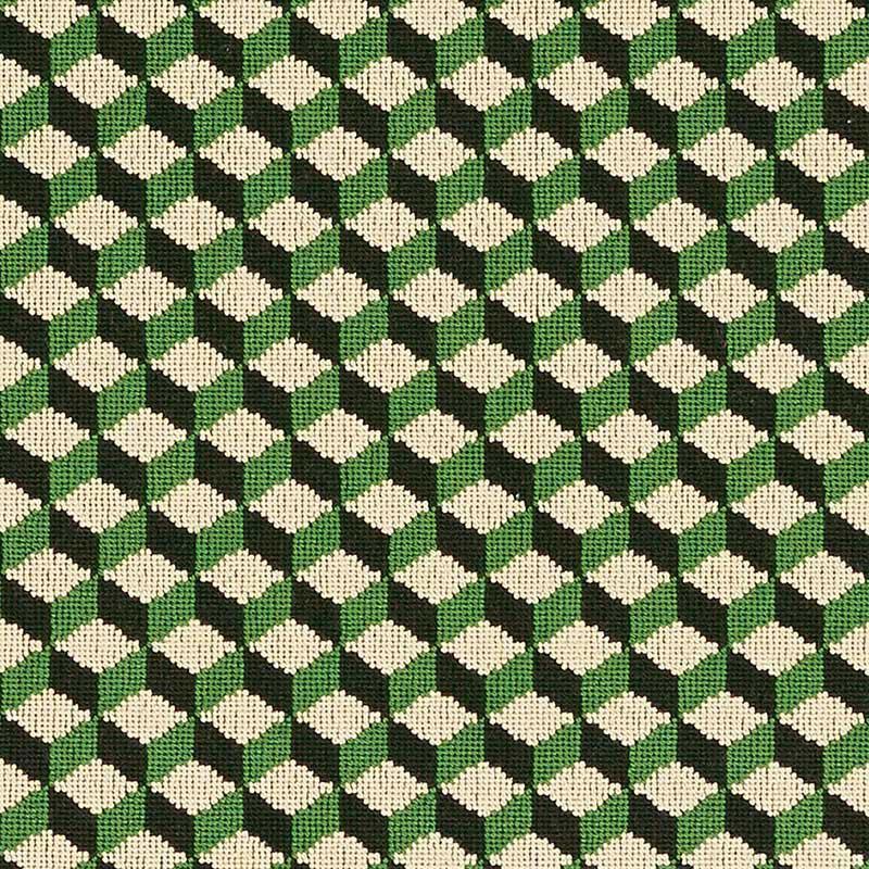 Schumacher Atwood Épinglé Vert Fabric
