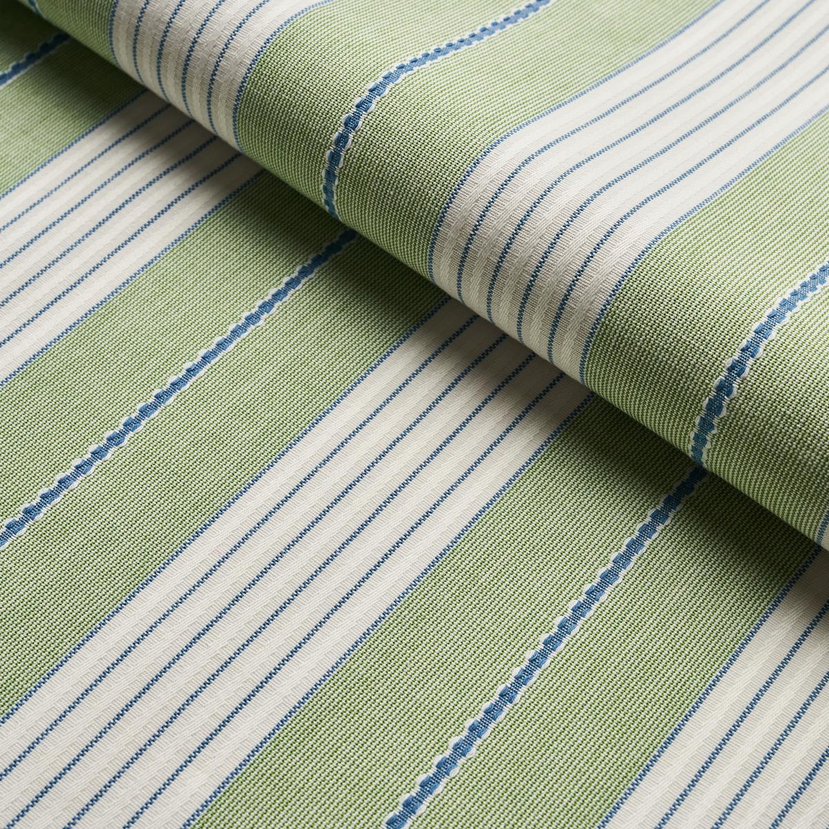 Schumacher Audrey Stripe Green Fabric - Image 4