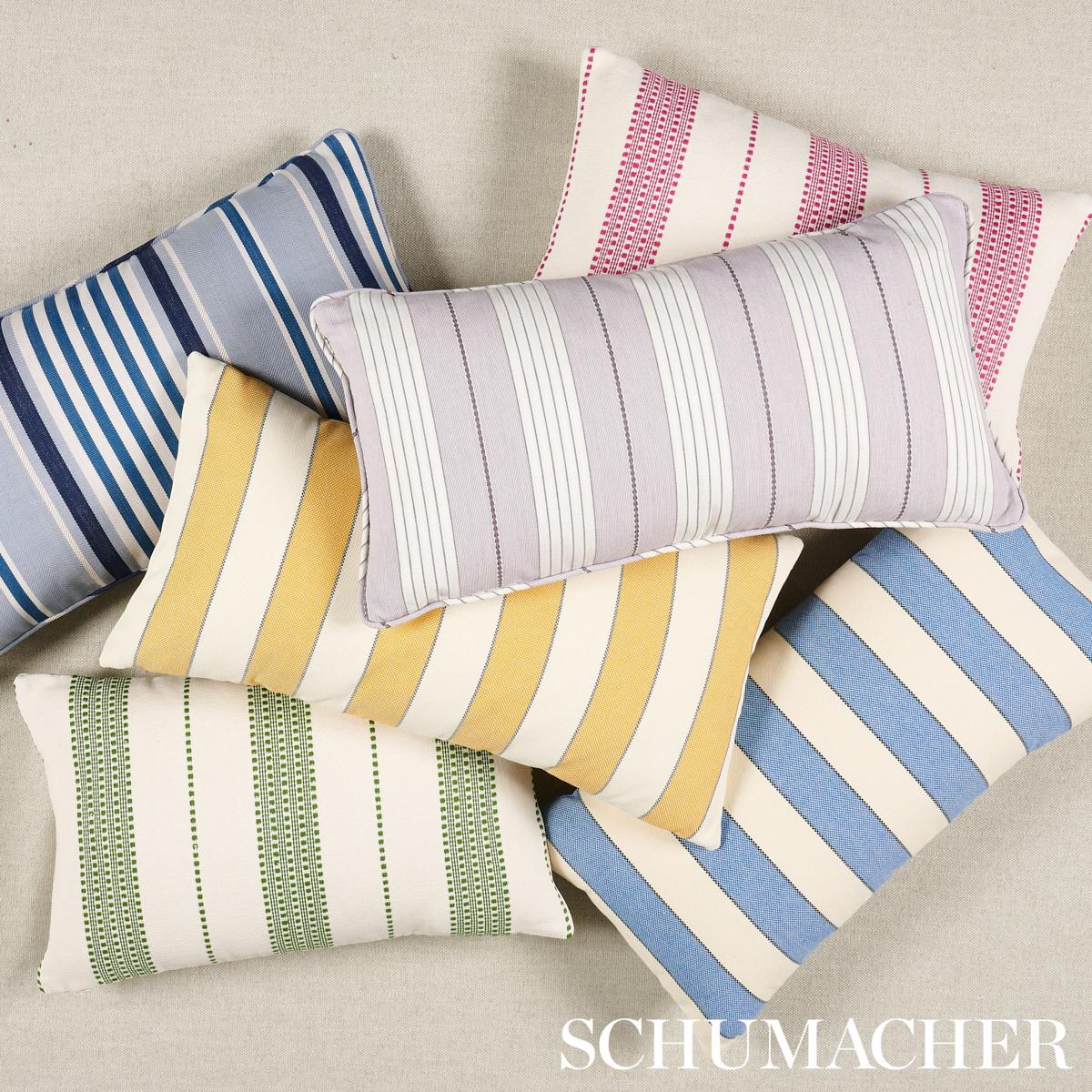 Schumacher Audrey Stripe Lilac Fabric - Image 6