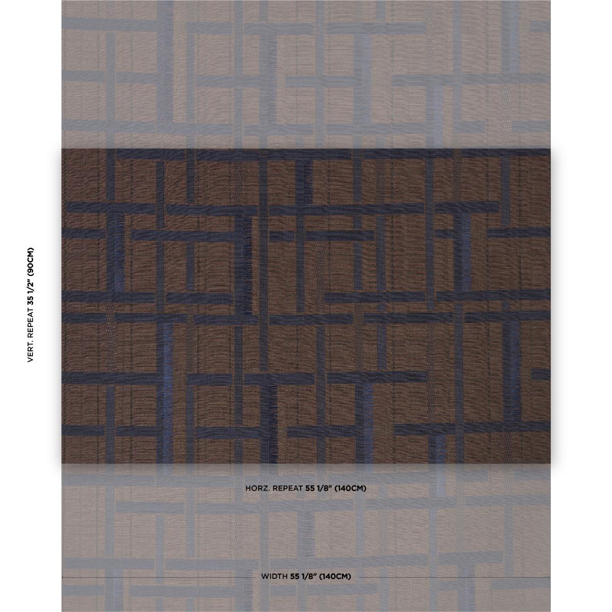 Schumacher Axel Plaid Wallcovering Navy/Espresso Wallpaper - Image 2