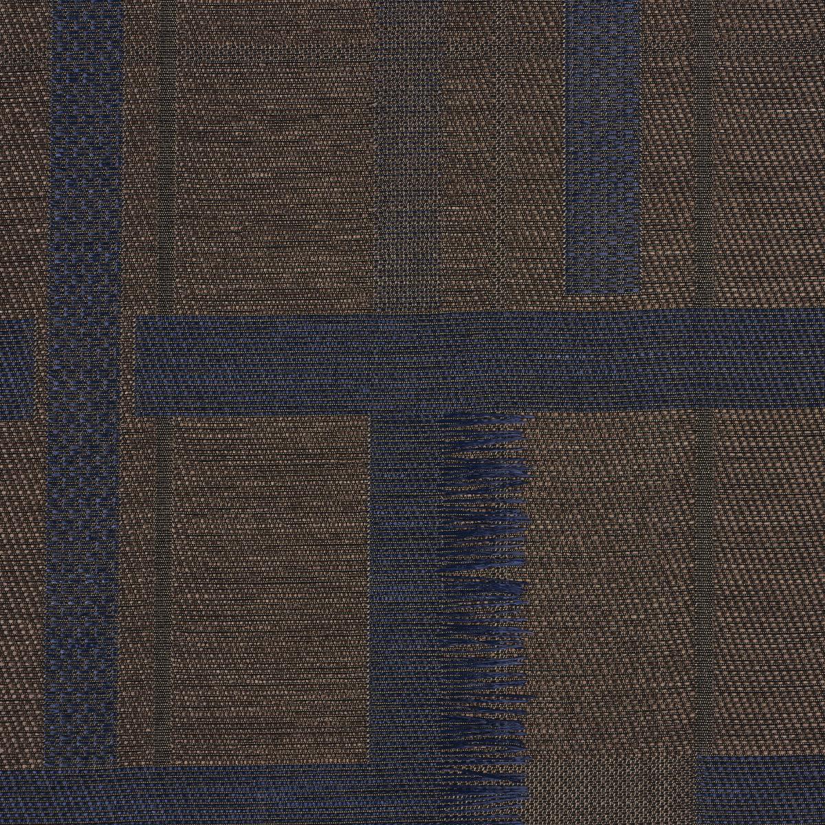 Schumacher Axel Plaid Wallcovering Navy/Espresso Wallpaper - Image 3