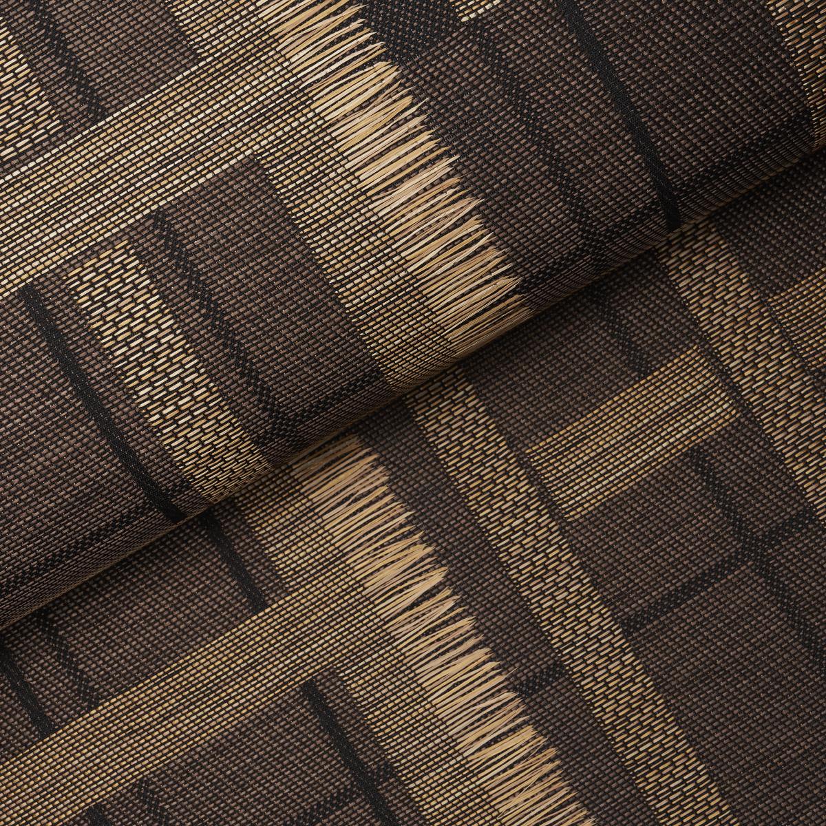 Schumacher Axel Plaid Wallcovering Saddle Brown Wallpaper - Image 4