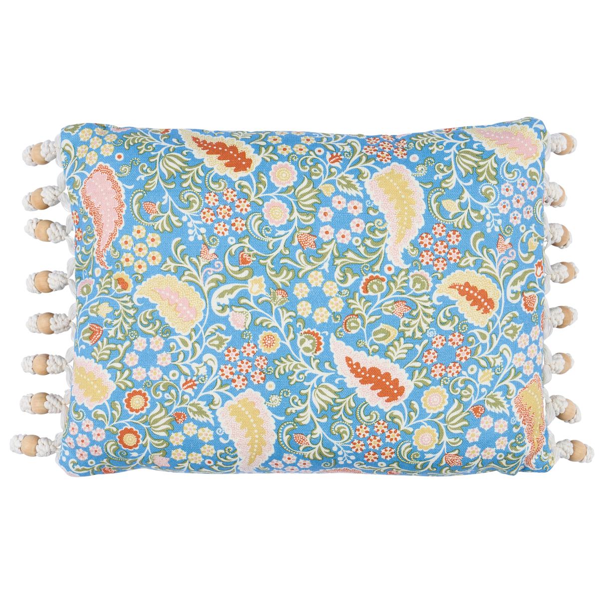 Schumacher Azure 16" X 12" Peggy Paisley Pillow - Image 2