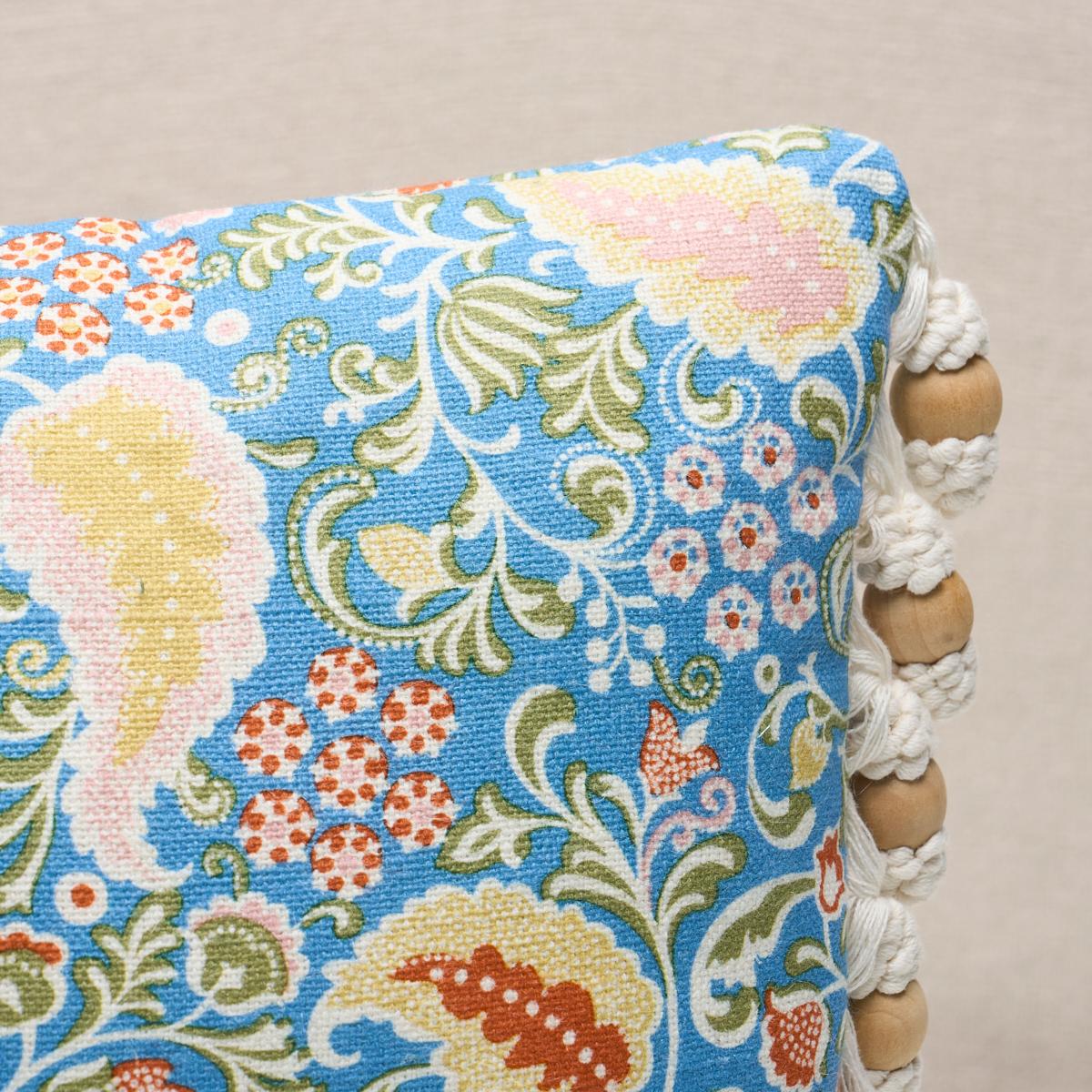 Schumacher Azure 16" X 12" Peggy Paisley Pillow - Image 3