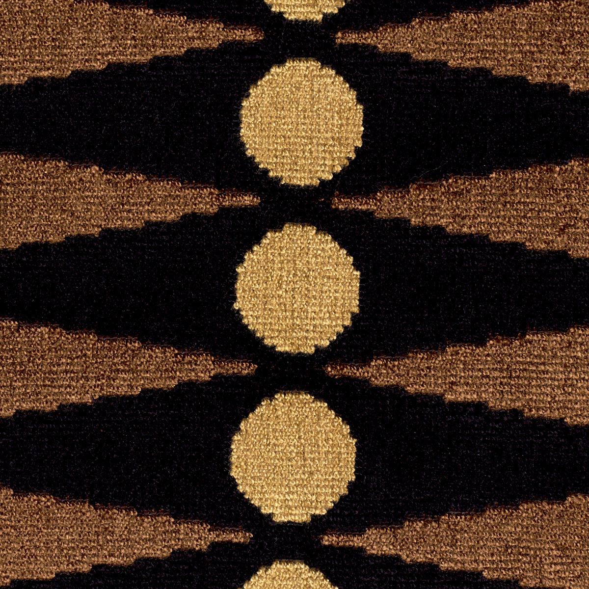 Schumacher Backgammon Cut Velvet Ochre Fabric - Image 5