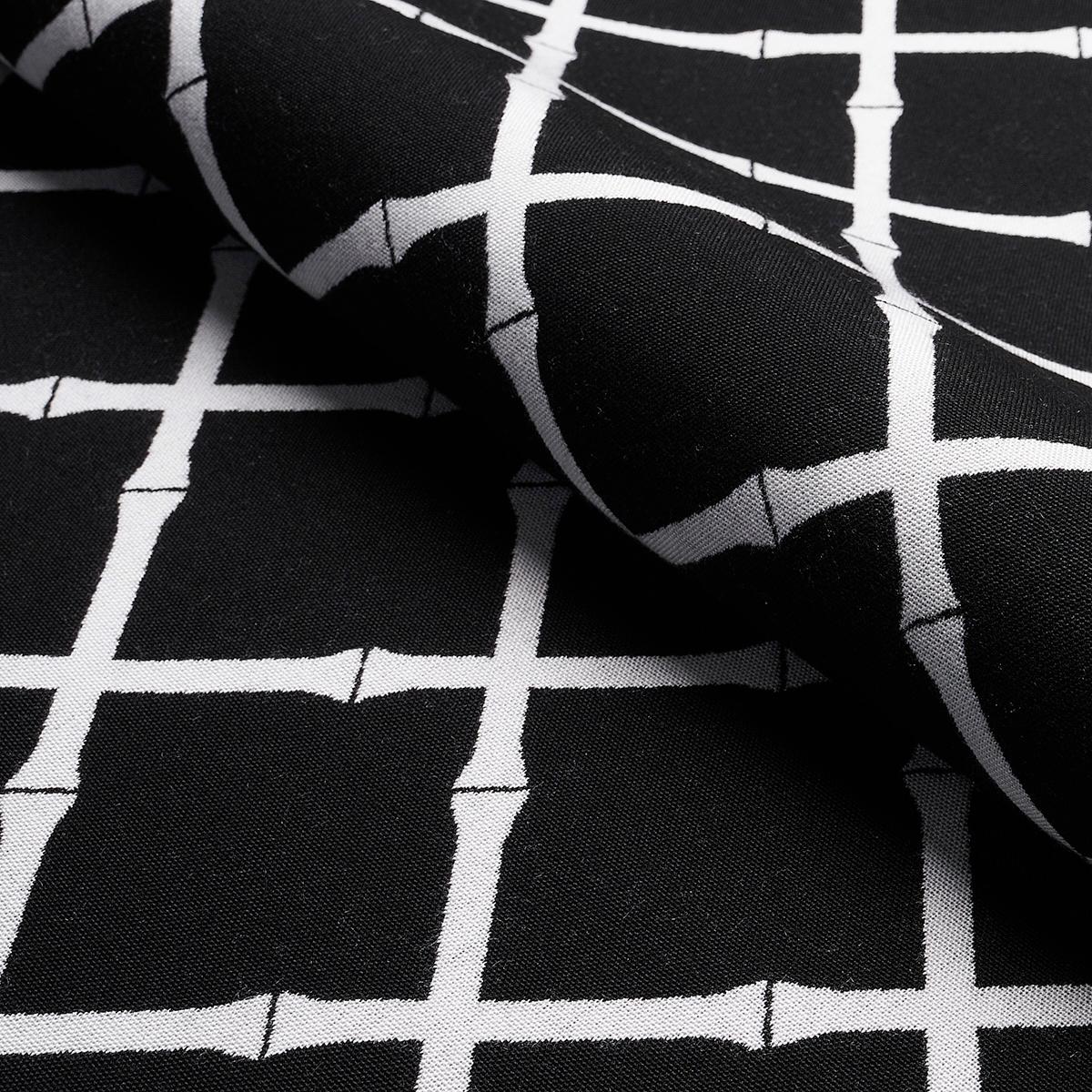 Schumacher Bamboo Trellis Indoor/Outdoor Black Fabric - Image 4