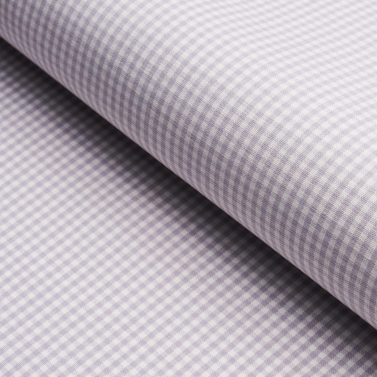 Schumacher Barnet Cotton Check Lilac Fabric - Image 3