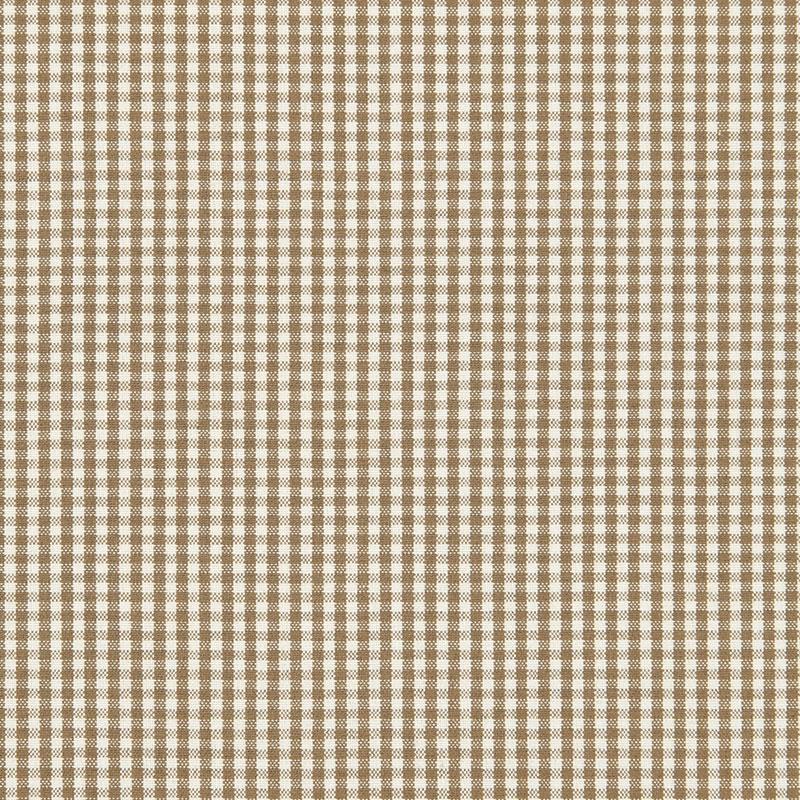 Schumacher Barnet Cotton Check Mocha Fabric - Image 2