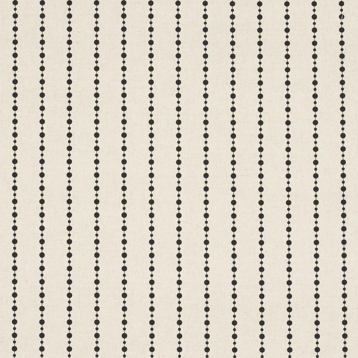 Schumacher Beaded Stripe Black And Cream Fabric - Image 3