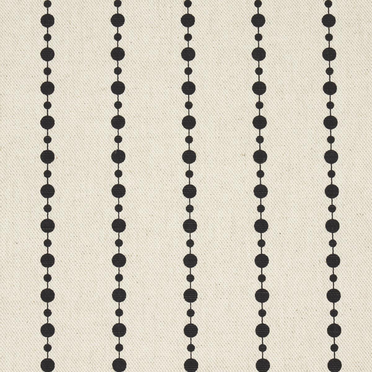 Schumacher Beaded Stripe Black And Cream Fabric - Image 4